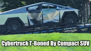 Cybertruck T-Boned By Compact SUV