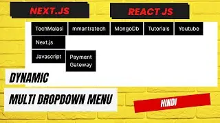 How to implement Dynamic MultiDropDown Menu in React/Next JS. #reactjs #nextjs #usestate #javascript