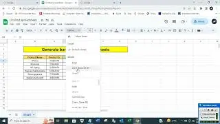 Generate barcodes in Google sheets