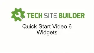 Tech Site Builder QSV6: Widgets