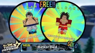 How to Solo Meteor Raid | FREE Fat Gogeta + SSJ4 Broly - All Star Tower Defense