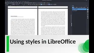 Using styles in LibreOffice