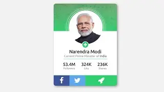 Simple Profile Card UI Design Using HTML & CSS