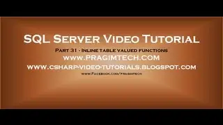 Inline table valued functions in sql server   Part 31