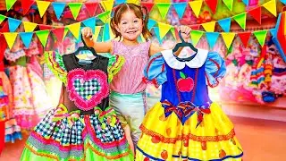 ★ DORA ESCOLHEU SEU VESTIDO DE FESTA JUNINA ★ ISADORA MASUDINHA ★