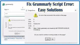 How to Fix Script Error in Grammarly: Easy Solutions