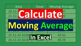 How to Calculate Moving Average in Excel