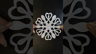 How to cut a snowflake | easy paper snowflake design #diy #snowflakes #papercrafts #shorts #yt #art