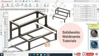 Solidworks Weldments Tutorials Steel Structure With Weldings Part 2 | 