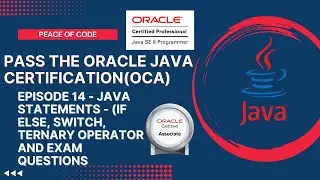 Java Certification-OCA| Java Statements - IF ELSE, SWITCH, TERNARY OPERATOR & EXAM QUESTIONS 