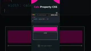 CSS Tips & Tricks || Calc Property CSS  #coding #learningcoding #codingskills