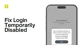 How To FIX Snapchat Login Temporarily Disabled! (2024)