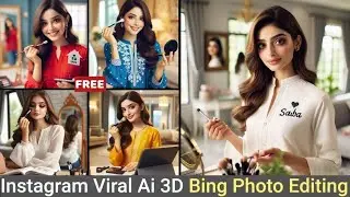New Trending Girl Makeup 3D Image |Ai Photo Editing |Bing Photo Editing |Bing Image Creator