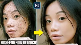 Best Photoshop Tutorial for Face Retouching | Skin Retouching 2024