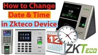How to change date and time in zkteco device || Zkteco date time settings