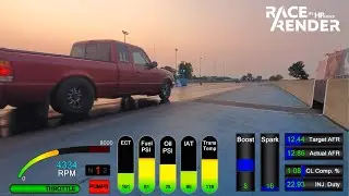 Twin Turbo LS Ranger 8.97 Pass Data Overlay!!!