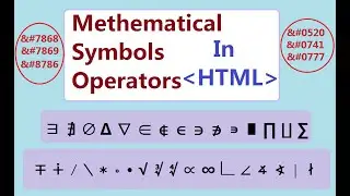 #HTML ||  #Methematical Symbols #MathsSymbols Learn how to Type Symbols in HTML || Maths Symbols