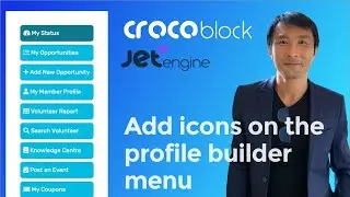 Adding icons on the Crocoblock JetEngine profile builder menu items