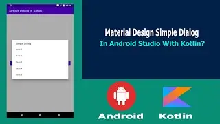 Material Design Simple Dialog in 📱 Android 📱 Studio With Kotlin