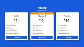 RESPONSIVE PRICING PAGE HTML AND CSS