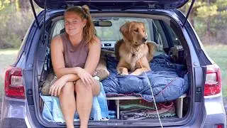 my first time off-grid car camping ALONE