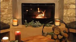 Новогодняя атмосфера | Музыка без авторских прав | Новогодний футаж | Fireplace decorations