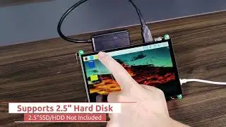 SunFounder Raspberry Pi Screen, 7 Inch Touchscreen 1024X600 IPS Display, USB HDMI Portable Monitor