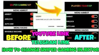 How To Change Sniper Gaming Injector Name Logo YouTube Link Dailog |