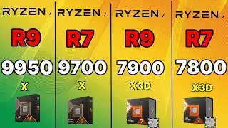 R9 9950X VS 7900x3d vs 7800x3d VS R7 9700X VS i9 14900K VS R9 7950X RYZEN 9000 series ZEN 5