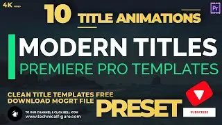 10 Modern Text Title Animations | Premiere Pro Animated Title MOGRT Templates Download (Tutorial)