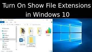 How to Turn On Show File Extensions in Windows 10?