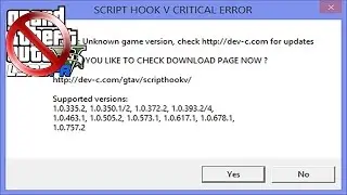 Script Hook V New Update NOT Working. Error Message | HELP ME!