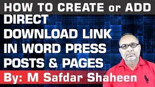 How to create or add a direct download link in WordPress Posts and Pages