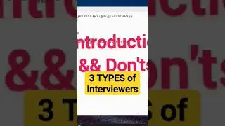 3 Types of Interviewers,  How to Face them? #interview #itjobs #skfacts