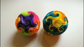 Twirl star ball (starfish) - step by step tutorial - EzyCraft