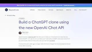 Build a ChatGPT clone using the new OpenAI Chat API || Laravel 10 || Tutorial