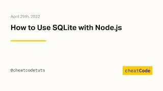 How to Use SQLite with Node.js