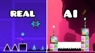 Geometry Dash, But AI CHOOSES THE TEXTURES...