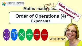 Order of operations (4): Exponents. Maths made really clear with Dr Nic