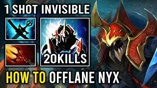 How to Roaming Gank Nyx Assassin with 1 Shot First Item Max Level Dagon Dota 2