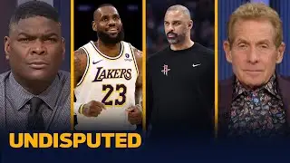 LeBron James & Ime Udoka have heated verbal exchange in Lakers win over Rockets | NBA | UNDISPUTED