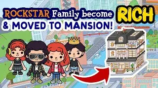 Rockstar Family Poor to Rich Moved from Free Small House to BIG Luxury Mansion TOCA BOCA House Ideas