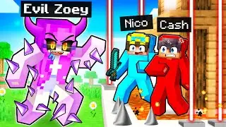 EVIL ZOEY vs SECURITY HOUSE in Minecraft!