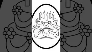 magic drawing glitter cakes 🎂🍰 coloring pages for kids - part 3 - ⭐ BIRTHDAY Candy Land Art ⭐