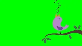 🐦🎶🎵 BEAUTIFUL WHISTLE BIRD / Frame Animation 💯| green screen effects - chroma key animations *1080*