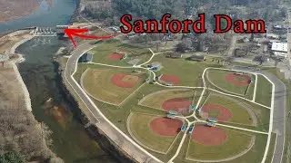 Sanford Dam Work has started! - Redirecting Water through Breech!-Park Update - Drone - Dam Collapse