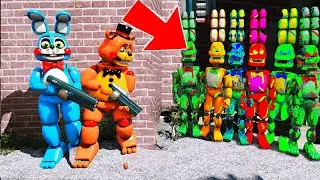 Can TOY Freddy Animatronic DEFEAT the Glow Animatronics? GTA 5 FNAF Multi Pulti