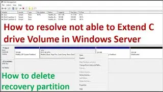 How to delete recovery partition to extend the C drive ? | Unable to extend the  C drive  | Diskpart