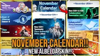 November Calandar Is Here & New Albelda Skin!! [Tower of god: New World]