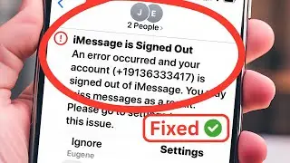 iMessage is Signed Out Error  | How to Fix iMessage Is Signed Out - iPhone iPad